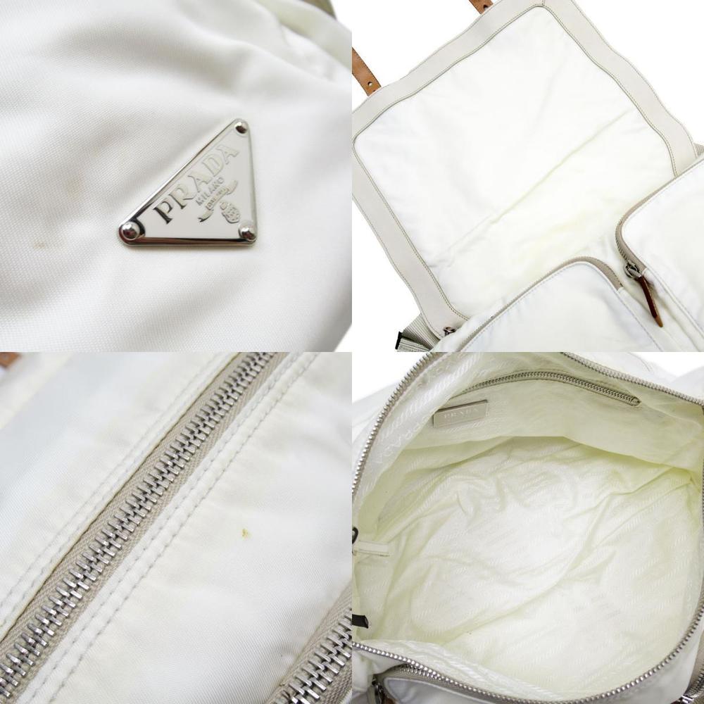 Prada Crossbody Shoulder Bag Python/Nylon White X… - image 5